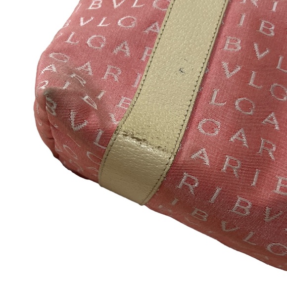 Bvlgari Pink Canvas w/ Cream Leather Handles - Picture 6 of 15